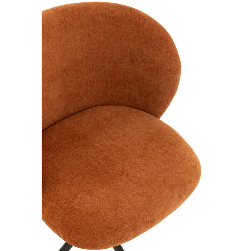 Eetkamerstoel Oranje Stof 48 cm 48x56x48 cm-Eetkamerstoelen-J-Line