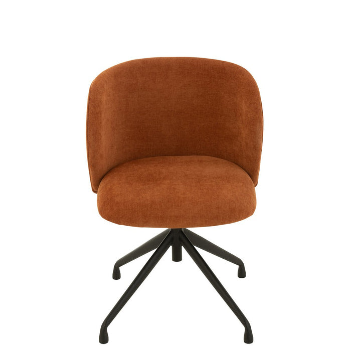 Eetkamerstoel Oranje Stof 48 cm-Eetkamerstoelen-J-Line