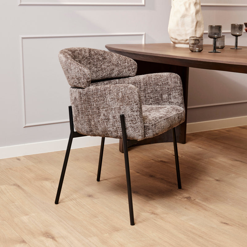 Eetkamerstoel Otis Grijs 57x60.5x85 cm-Eetkamerstoelen-Starfurn