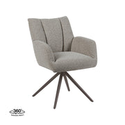 Eetkamerstoel Padua Mushroom Royal Boucle Brons Metalen-Eetkamerstoelen-LABEL51