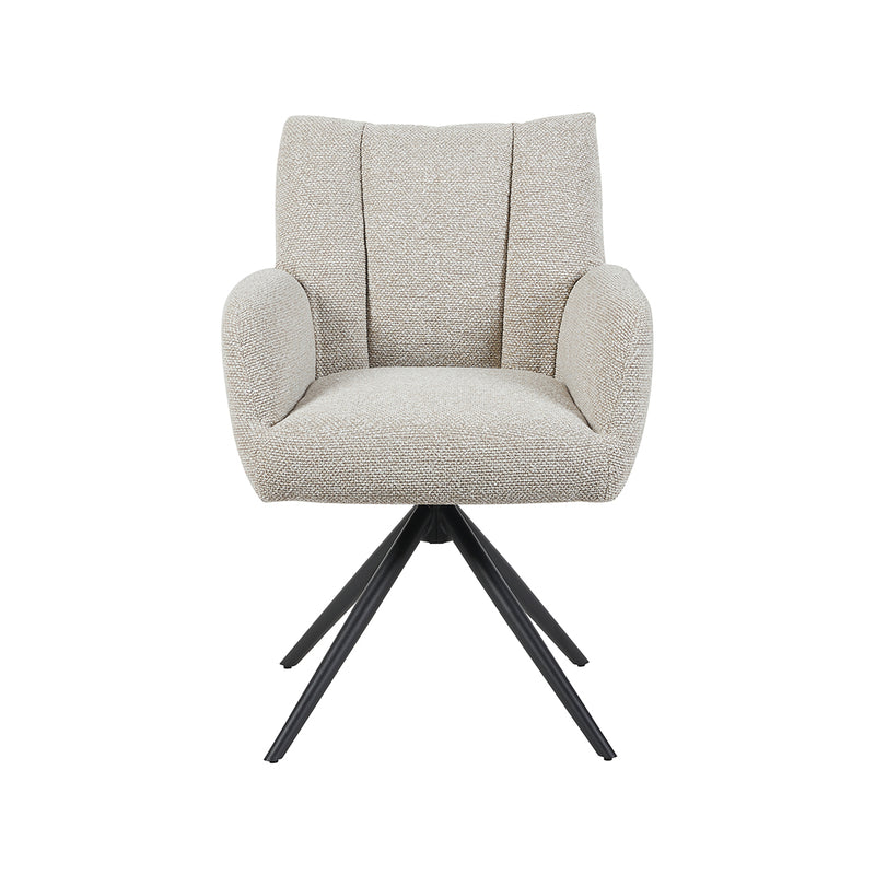 Eetkamerstoel Padua Naturel Royal Boucle Draaibaar 65x66x86 cm-Eetkamerstoelen-LABEL51