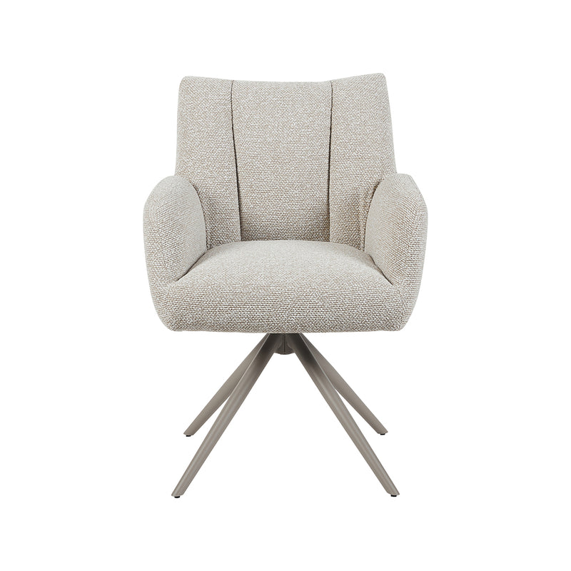 Eetkamerstoel Padua Naturel Royal Boucle Taupe Metalen-Eetkamerstoelen-LABEL51