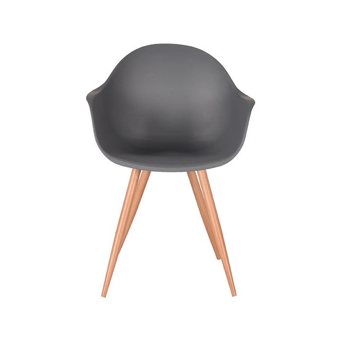 Eetkamerstoel Parma - Antraciet - PP - Naturel Houtlook Frame-Eetkamerstoelen-LABEL51