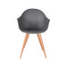 Eetkamerstoel Parma - Antraciet - PP - Naturel Houtlook Frame-Eetkamerstoelen-LABEL51