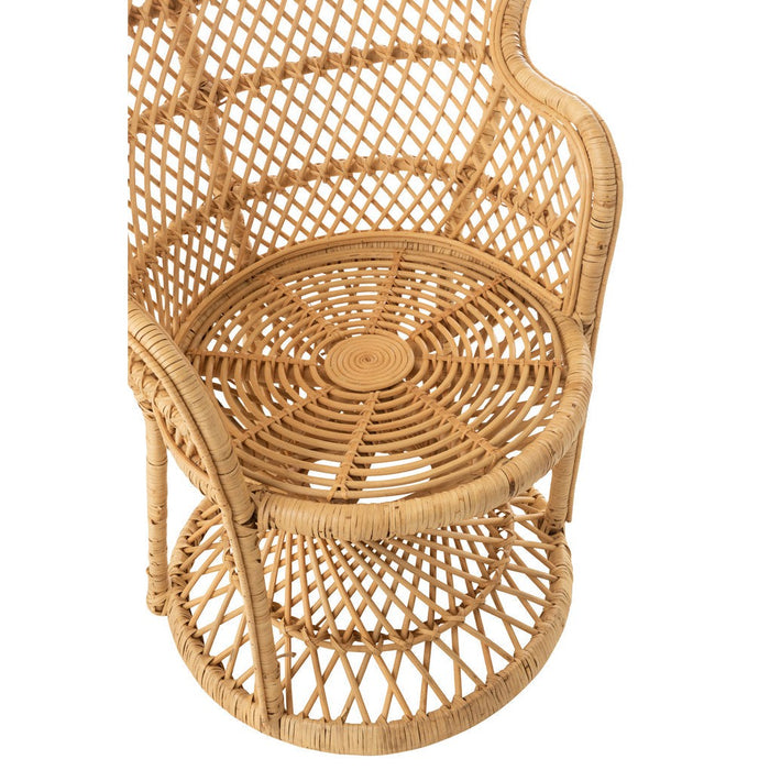 Eetkamerstoel Peacock met Kussen Rattan Natuurlijk-Eetkamerstoelen-J-Line