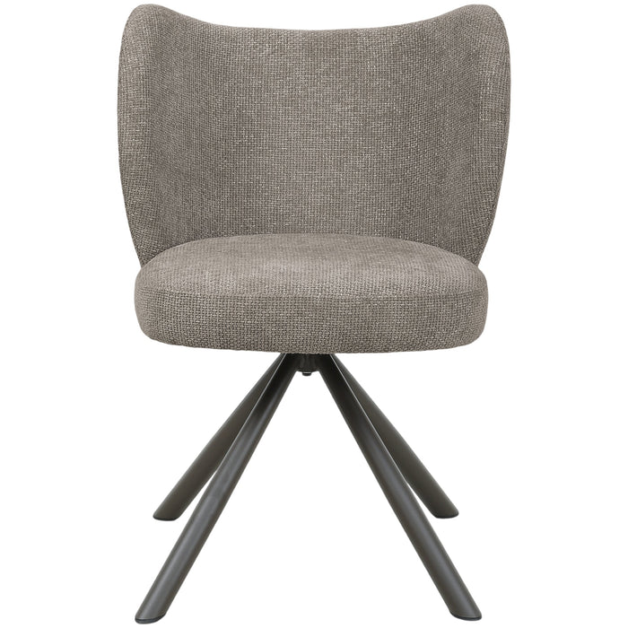 Eetkamerstoel Pebble Polyester Bruin-Eetkamerstoelen-PTMD