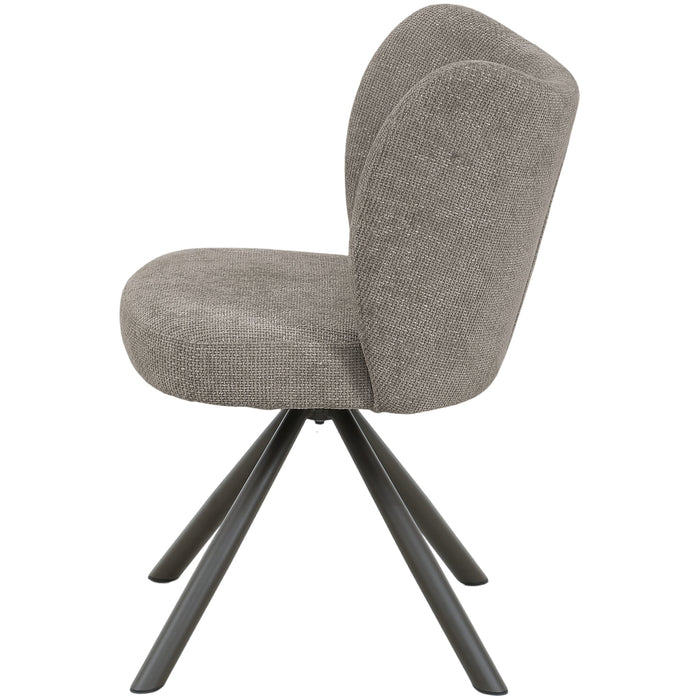 Eetkamerstoel Pebble Polyester Bruin-Eetkamerstoelen-PTMD