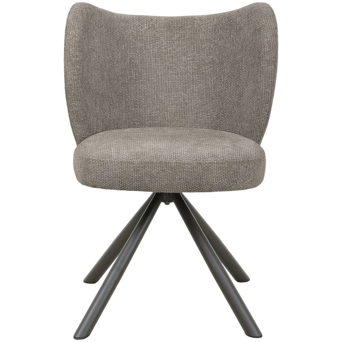 Eetkamerstoel Pebble Polyester Bruin-Eetkamerstoelen-PTMD