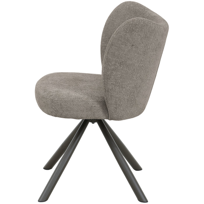 Eetkamerstoel Pebble Polyester Bruin-Eetkamerstoelen-PTMD