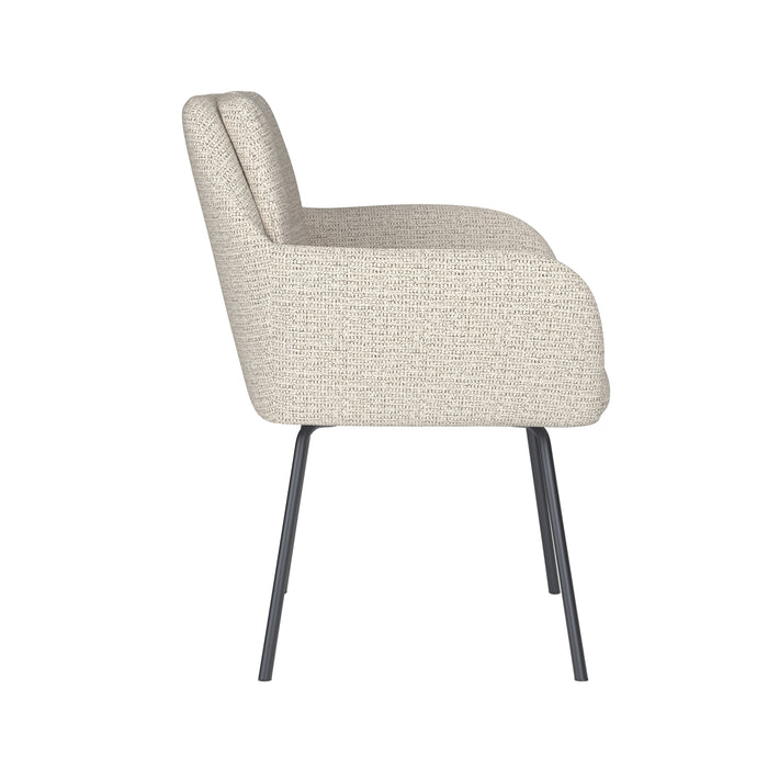Eetkamerstoel Pete Polyester Off-white – productaanzicht 2