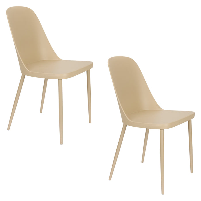Eetkamerstoel Pip All Steel Beige 54x46 cm