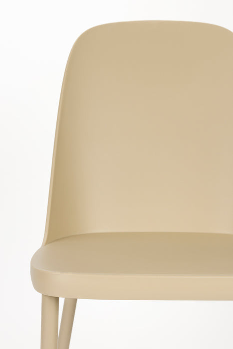 Eetkamerstoel Pip All Steel Beige 54x46 cm-Fauteuils-Creating Home