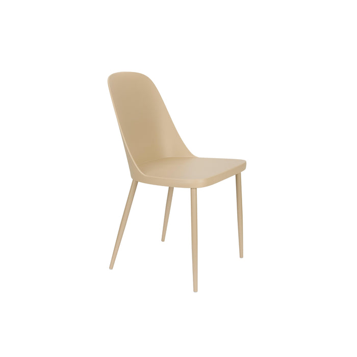 Eetkamerstoel Pip All Steel Beige 54x46 cm-Fauteuils-Creating Home