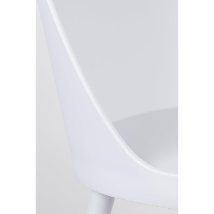 Eetkamerstoel Pip Polypropyleen Wit 53.5x46 cm-Eetkamerstoelen-Creating Home
