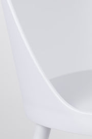 Eetkamerstoel Pip Polypropyleen Wit 53.5x46 cm-Eetkamerstoelen-Creating Home