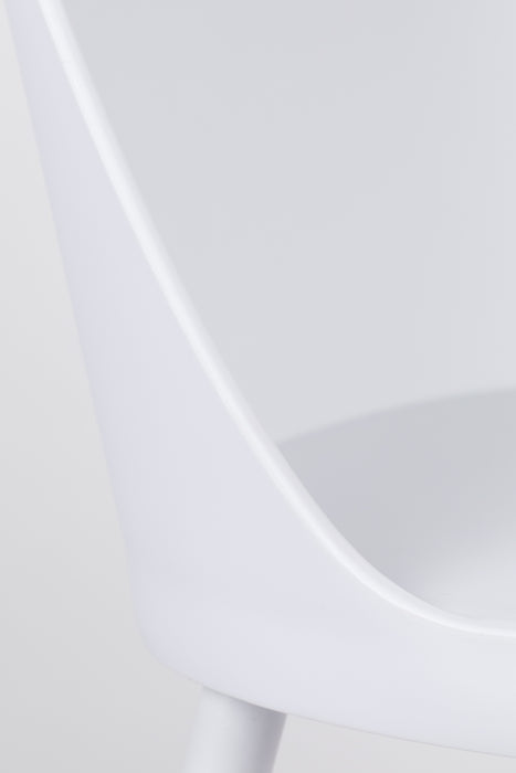 Eetkamerstoel Pip Polypropyleen Wit 53.5x46 cm-Fauteuils-Creating Home
