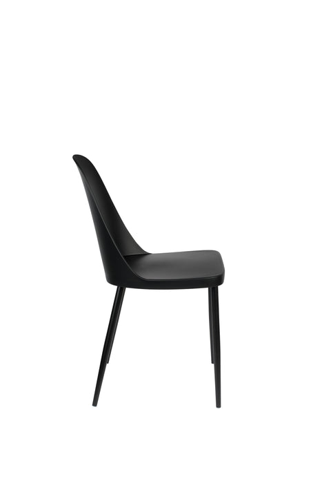 Eetkamerstoel Pip Polypropyleen Zwart 53.5x46 cm-Eetkamerstoelen-Creating Home