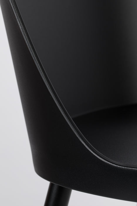 Eetkamerstoel Pip Polypropyleen Zwart 53.5x46 cm-Eetkamerstoelen-Creating Home