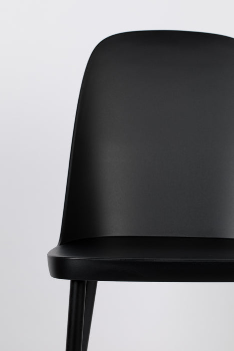 Eetkamerstoel Pip Polypropyleen Zwart 53.5x46 cm-Fauteuils-Creating Home