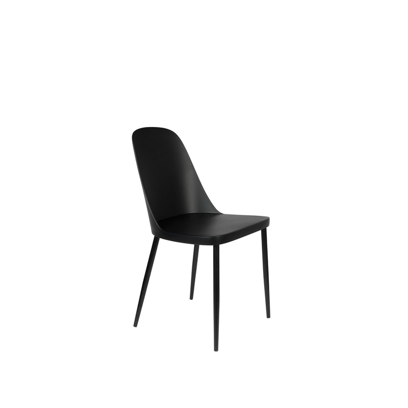 Eetkamerstoel Pip Polypropyleen Zwart 53.5x46 cm-Eetkamerstoelen-Creating Home