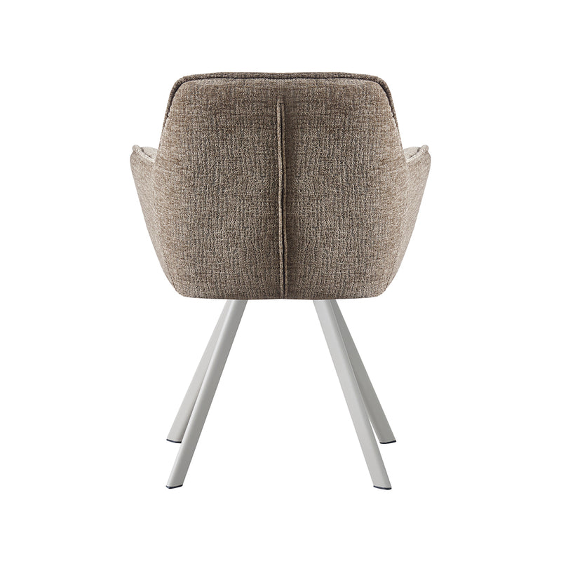 Eetkamerstoel Riley Stof Taupe 61x63x84 cm 180154179-Eetkamerstoelen-LABEL51