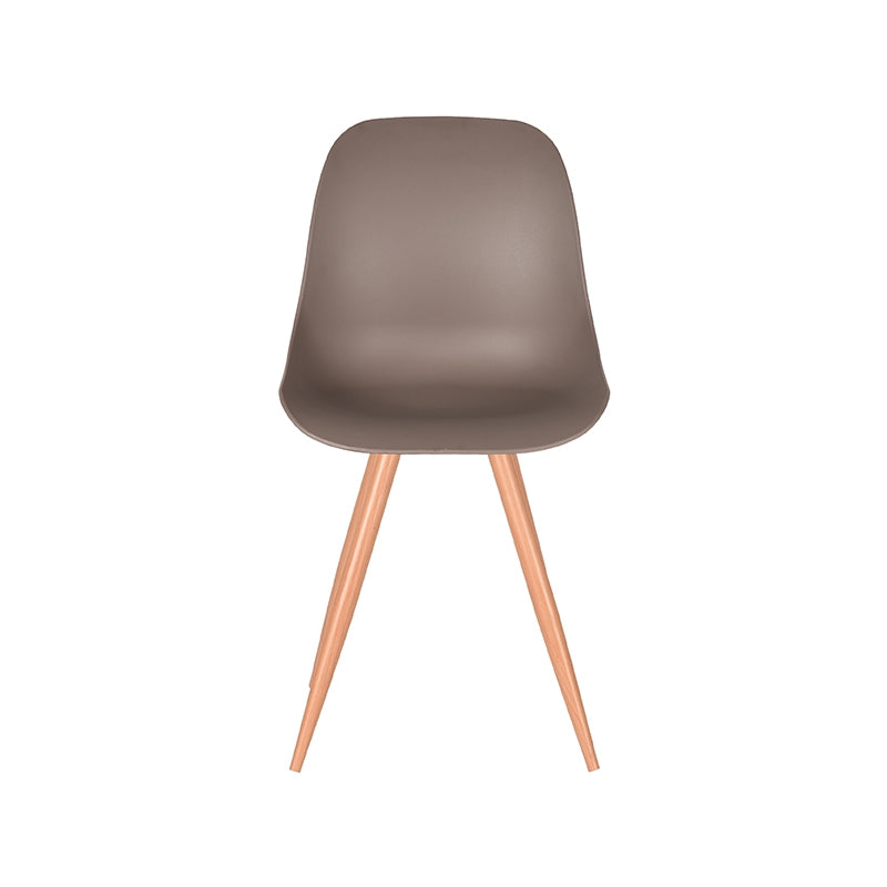 Eetkamerstoel Rimini Coffee PP Naturel Houtlook Frame 46x54x88 cm-Eetkamerstoelen-LABEL51