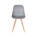 Eetkamerstoel Rimini - Grijs - PP - Naturel Houtlook Frame-Eetkamerstoelen-LABEL51