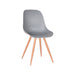 Eetkamerstoel Rimini - Grijs - PP - Naturel Houtlook Frame-Eetkamerstoelen-LABEL51
