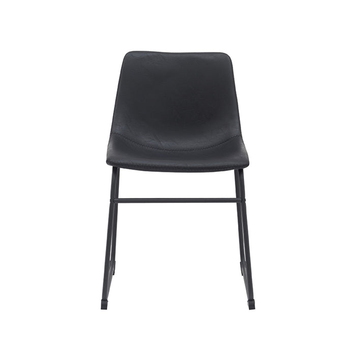 Eetkamerstoel Risto - Zwart - Kunstleder-Eetkamerstoelen-LABEL51