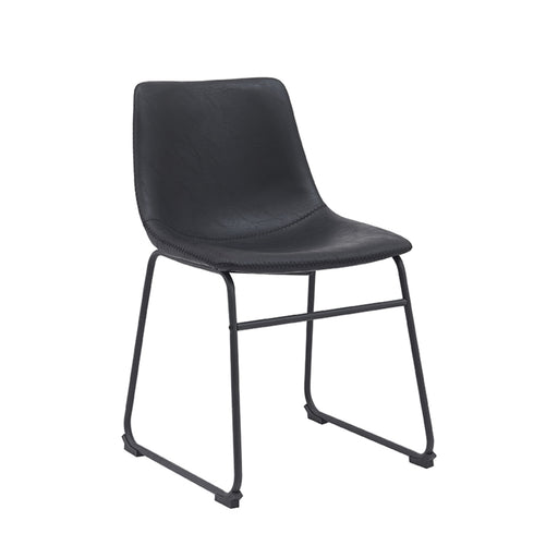 Eetkamerstoel Risto - Zwart - Kunstleder-Eetkamerstoelen-LABEL51