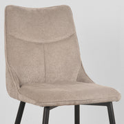 Eetkamerstoel Riv Clay Cato Zwart Metalen Frame 47x59x88 cm-Eetkamerstoelen-LABEL51