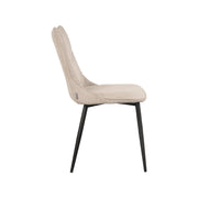 Eetkamerstoel Riv Naturel Cato Zwart Metalen Frame 47x59x88 cm-Eetkamerstoelen-LABEL51
