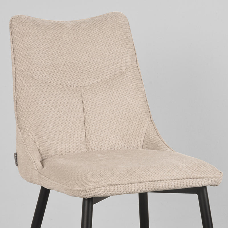Eetkamerstoel Riv Naturel Cato Zwart Metalen Frame 47x59x88 cm-Eetkamerstoelen-LABEL51