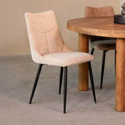 Eetkamerstoel Riv Naturel Cato Zwart Metalen Frame 47x59x88 cm-Eetkamerstoelen-LABEL51