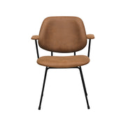 Eetkamerstoel Rivano Cognac Micro Suede 62x58x82 cm-Eetkamerstoelen-LABEL51
