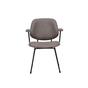 Eetkamerstoel Rivano Taupe Micro Suede 62x58x82 cm-Eetkamerstoelen-LABEL51