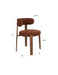 Eetkamerstoel Robyn Polyester Rood 52x48 cm