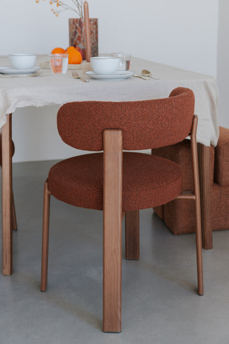 Eetkamerstoel Robyn Polyester Rood 52x48 cm