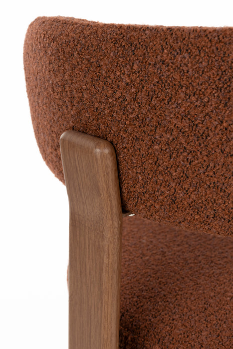 Eetkamerstoel Robyn Dining Chair Polyester, Metaal Bruin, sfeerbeeld 3