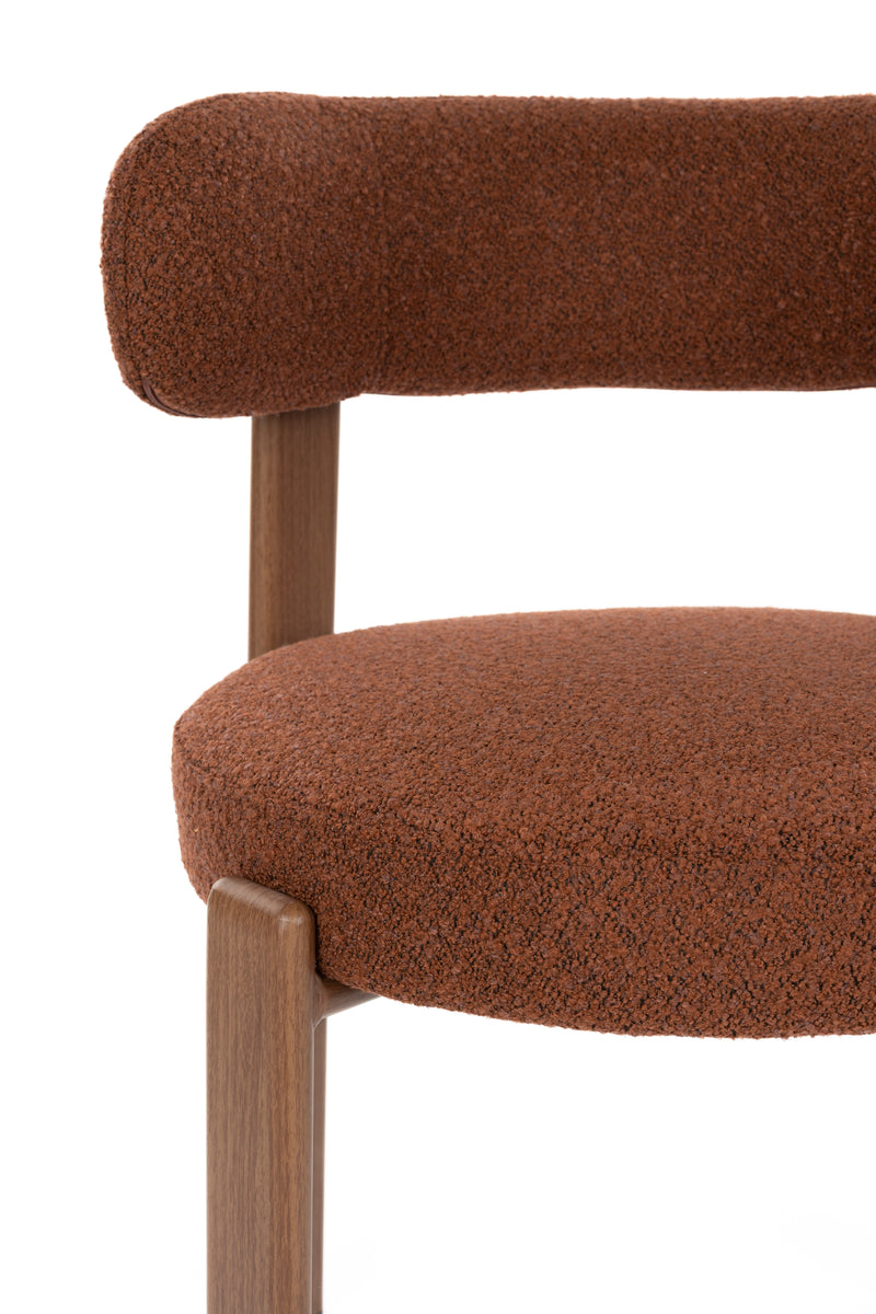 Eetkamerstoel Robyn Polyester Rood 52x48 cm-Eetkamerstoelen-Creating Home
