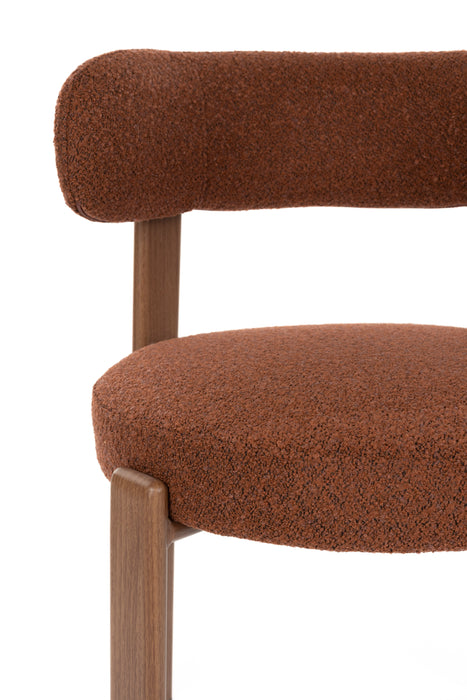 Eetkamerstoel Robyn Dining Chair Polyester, Metaal Bruin, sfeerbeeld 7