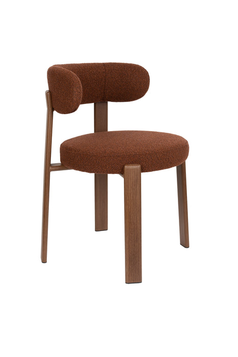 Eetkamerstoel Robyn Dining Chair Polyester, Metaal Bruin, productafbeelding