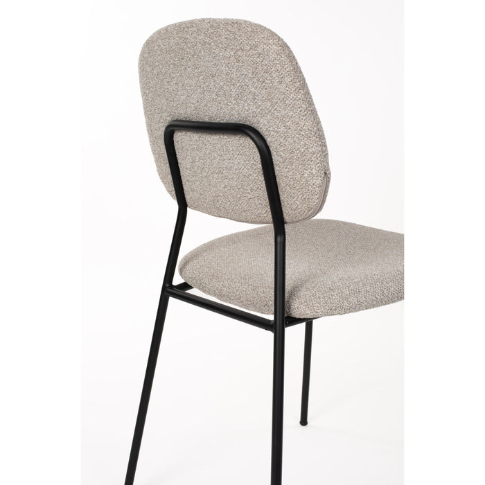 Eetkamerstoel Roos Light Polyester Beige 51x47 cm