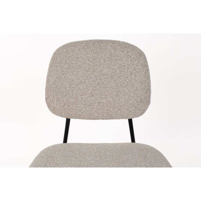 Eetkamerstoel Roos Light Polyester Beige 51x47 cm