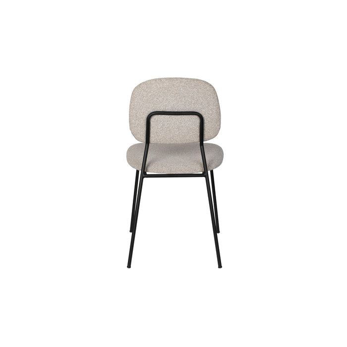 Eetkamerstoel Roos Light Polyester Beige 51x47 cm-Eetkamerstoelen-Creating Home
