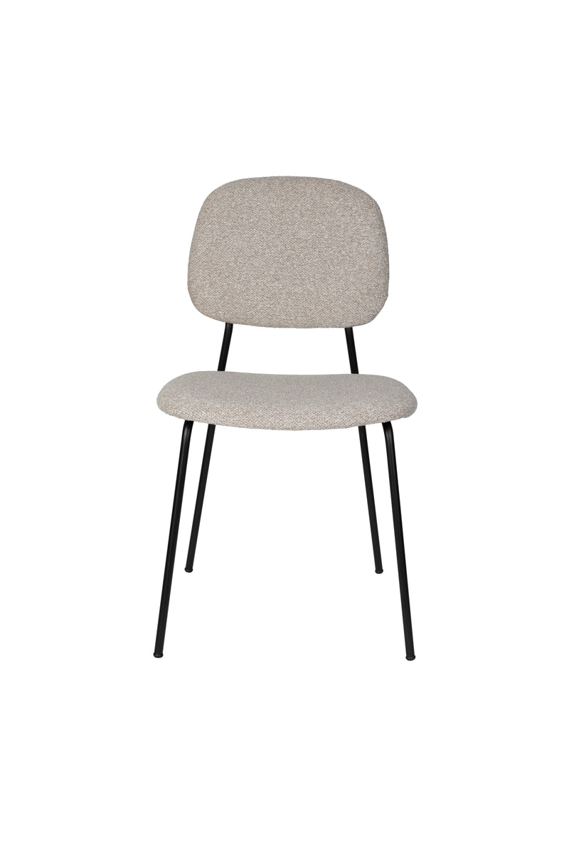 Eetkamerstoel Roos Light Polyester Beige 51x47 cm-Eetkamerstoelen-Creating Home