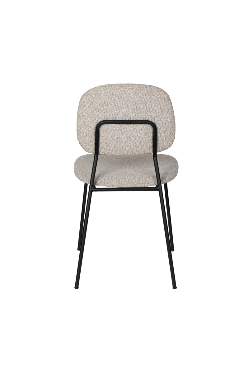 Eetkamerstoel Roos Light Polyester Beige 51x47 cm-Eetkamerstoelen-Creating Home