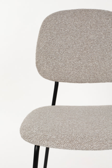 Eetkamerstoel Roos Light Polyester Beige 51x47 cm-Fauteuils-Creating Home
