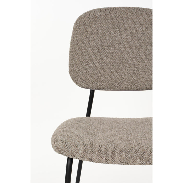 Eetkamerstoel Roos Warm Polyester Beige 51x47 cm-Eetkamerstoelen-Creating Home