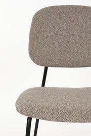 Eetkamerstoel Roos Warm Polyester Beige 51x47 cm-Eetkamerstoelen-Creating Home